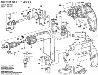 Bosch 0 601 135 641 GBM 6 E Drill 110 V / GB Spare Parts GBM6E